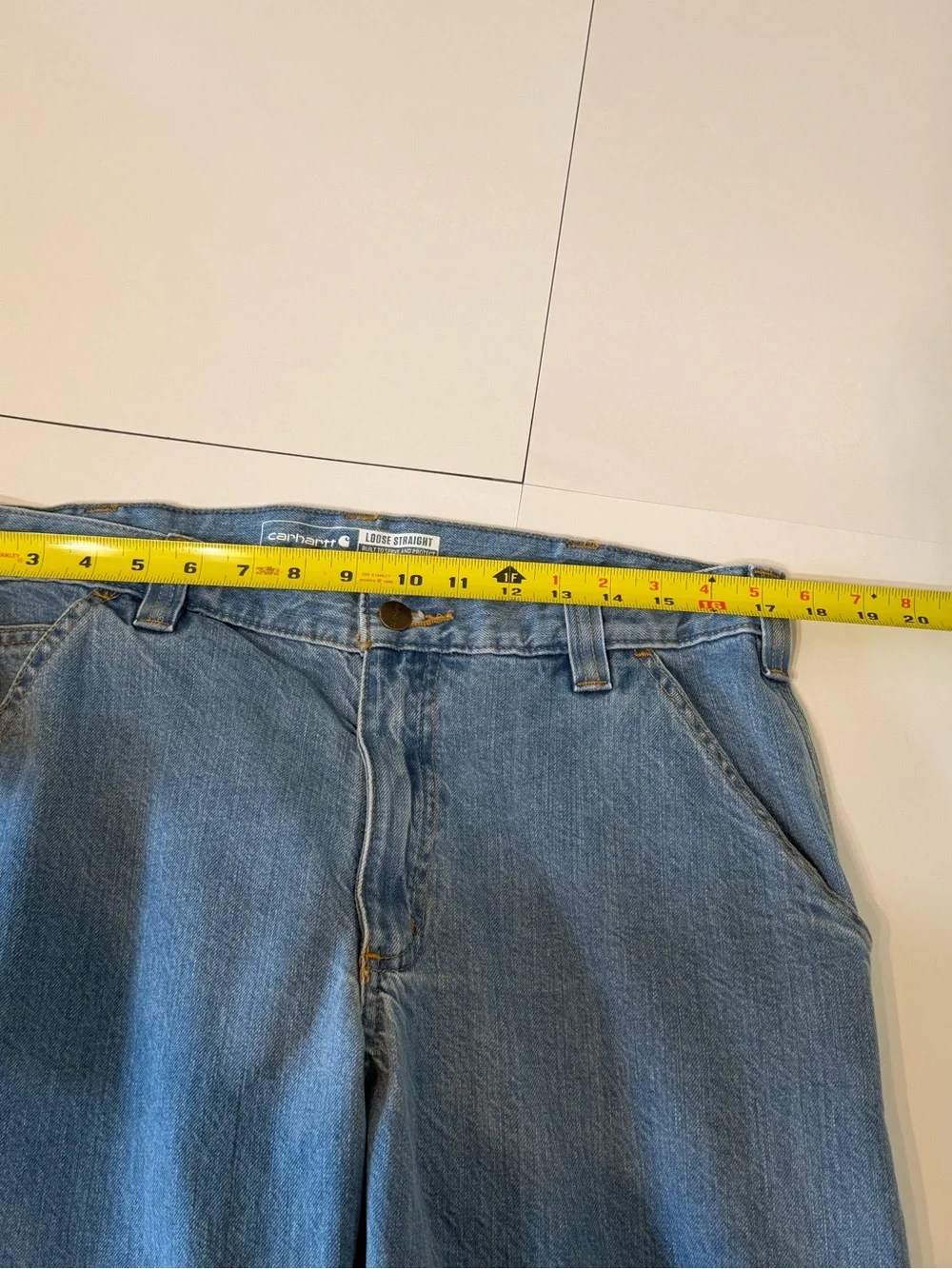 Carhartt Men’s Relaxed Fit Light Blue Work Jeans